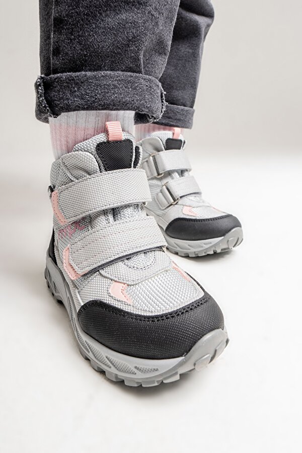 Kız Çocuk Gri-Pembe Su Geçirmez Anatomik Günlük Bot