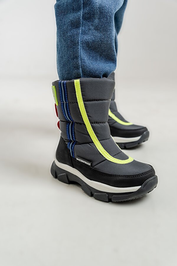 Erkek Çocuk Antrasit Su Geçirmez Anatomik Günlük Bot