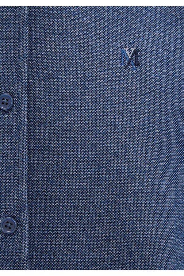 M0211763 M Logo Nakışlı Örme Gömlek Erkek Gömlek