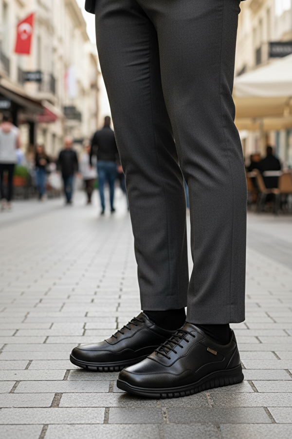 KORN 5PR Siyah Erkek Comfort Ayakkabı