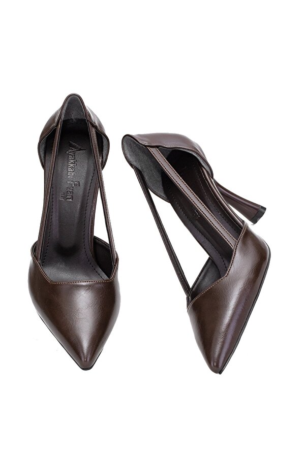 Elit 25KMST1302C Kadın Klasik Topuklu ayakkabı Kahverengi