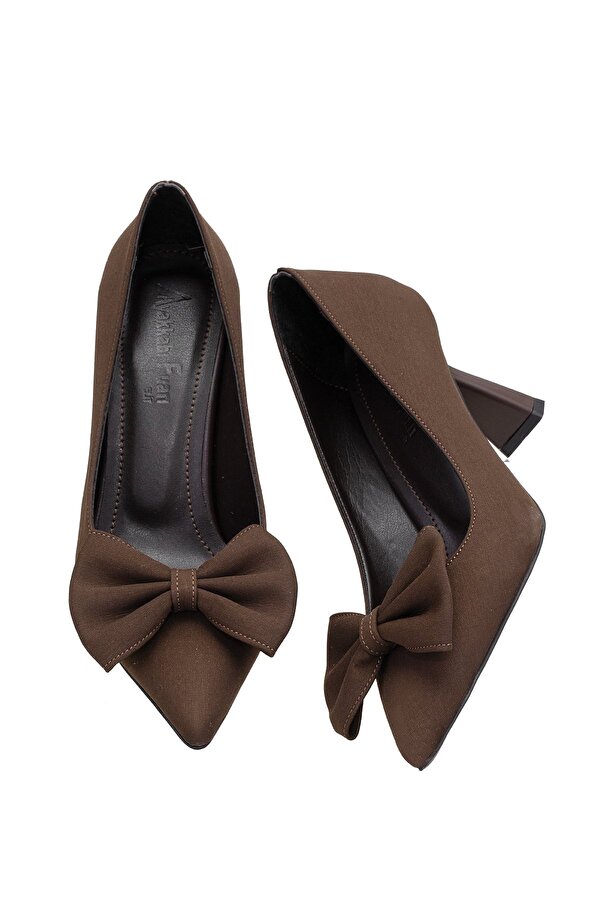 Elit 25KMST1185Z Kadın Klasik Topuklu ayakkabı Kahverengi