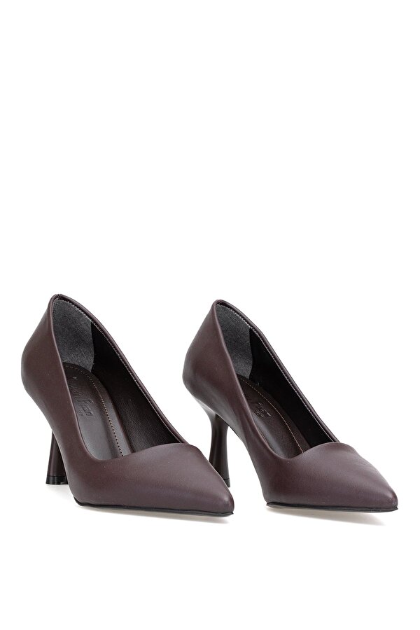 Elit 25KMST1111C Kadın Klasik Topuklu ayakkabı Kahverengi