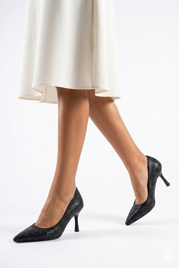 Elit 25KMST1184Y Kadın Klasik Topuklu ayakkabı Siyah