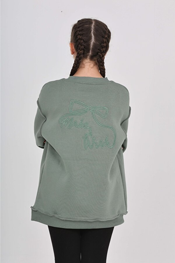 Toontoy Kız Çocuk Arka Eva Nakışlı Sweatshırt