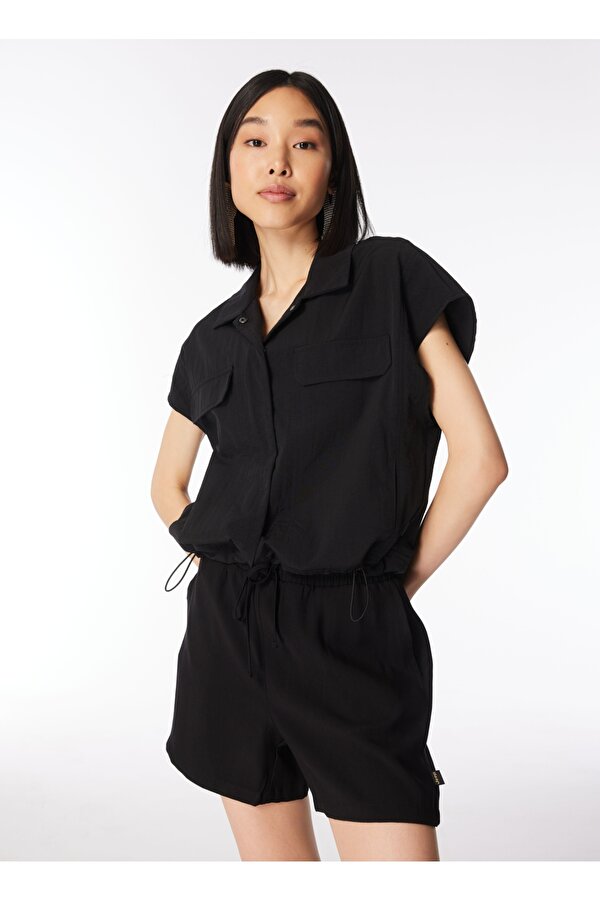 Siyah Kadın Relaxed Gömlek C4SL-GML4008