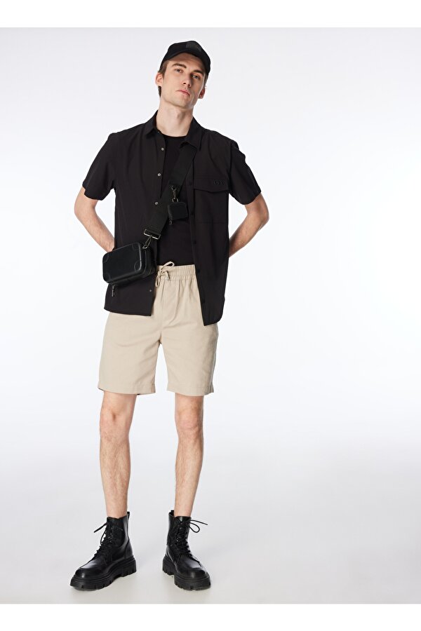 Siyah Erkek Basic Gömlek F4SM-GML 0754