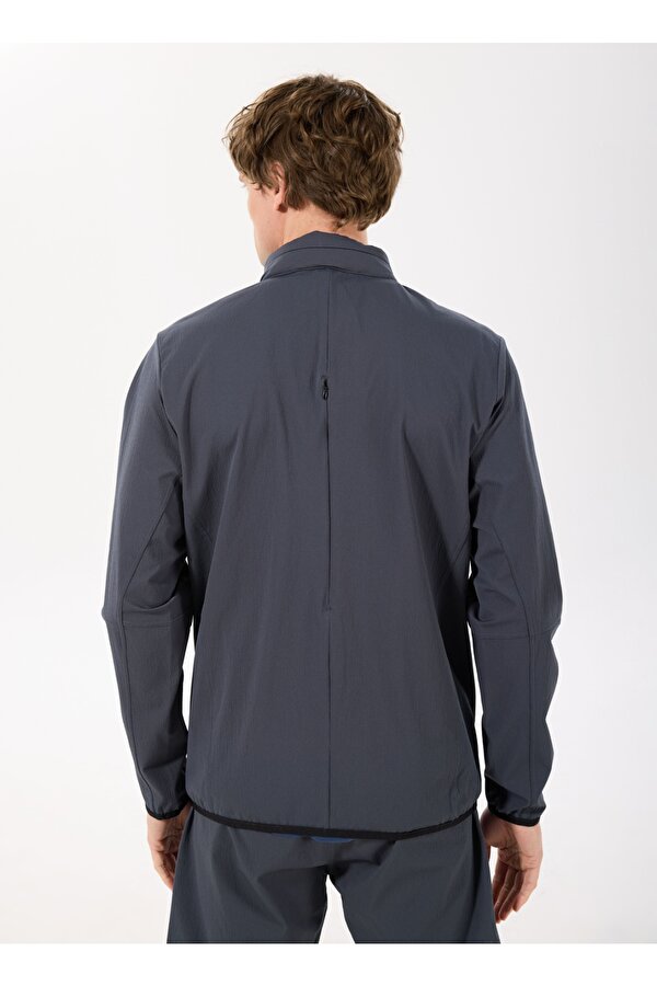 D5SM-TRC3758 Antrasit Standart Düz Erkek Trençkot