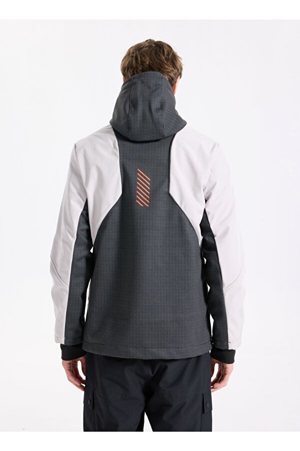 D4WM-MNT3077 Taş Blok Desenli Erkek Mont