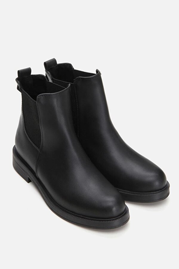 Siyah Kadın Düz Bot