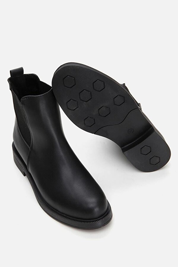 Siyah Kadın Düz Bot