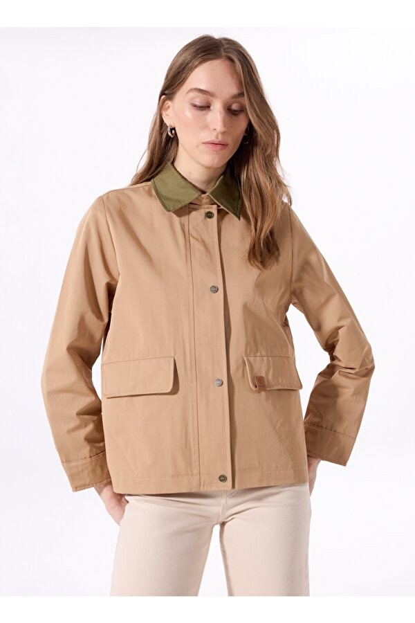 Koyu Bej Kadın Mont J5SL-MNT7065