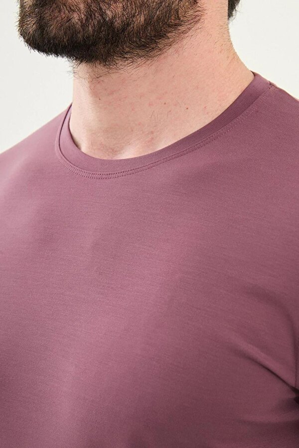 Düz Slim Fit Bisiklet Yaka Basic Erkek T-Shirt 36863