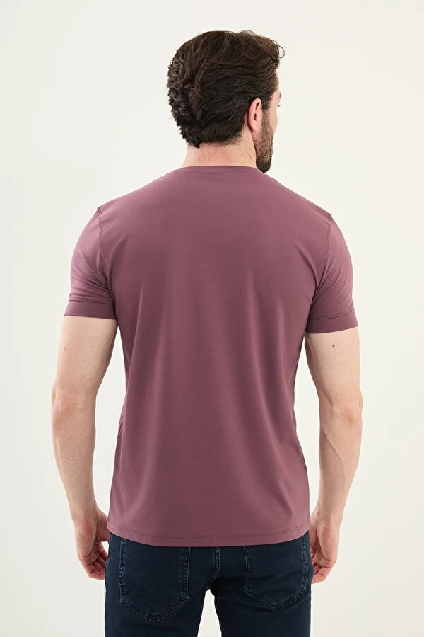 Düz Slim Fit Bisiklet Yaka Basic Erkek T-Shirt 36863