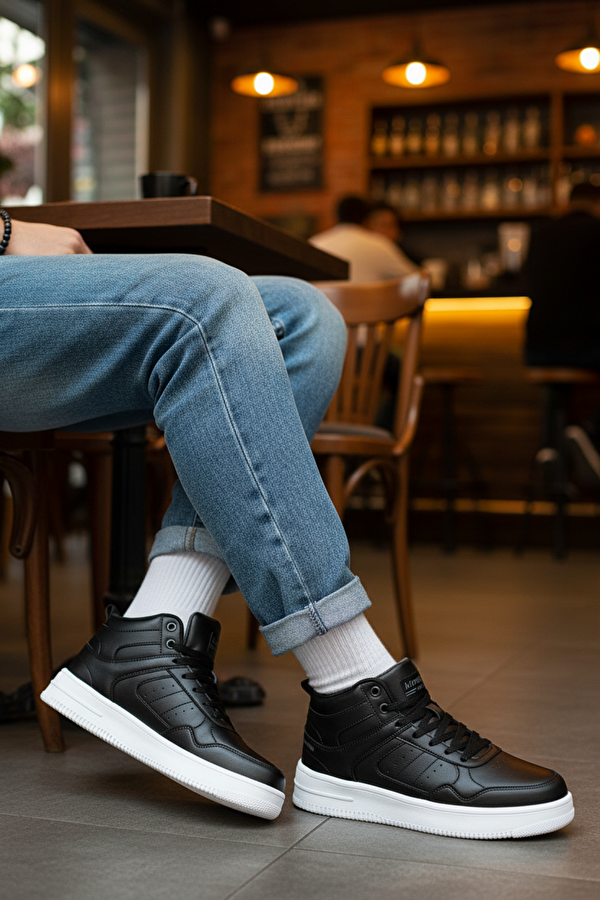 LOWNER PU HI 5PR Siyah Unisex High Sneaker