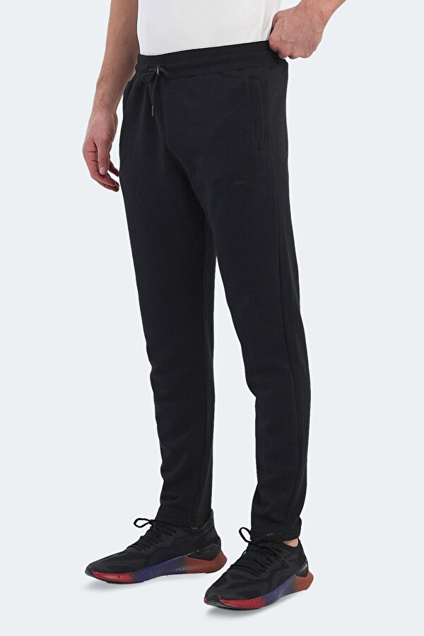 KIERON I Erkek Cepli Dar Paça Siyah Eşofman Altı