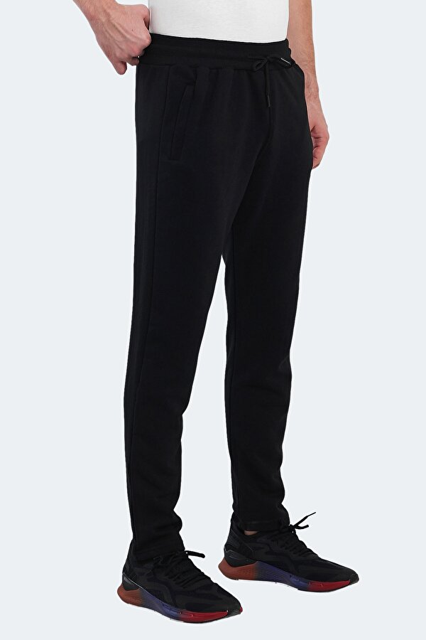 KIERON I Erkek Cepli Dar Paça Siyah Eşofman Altı