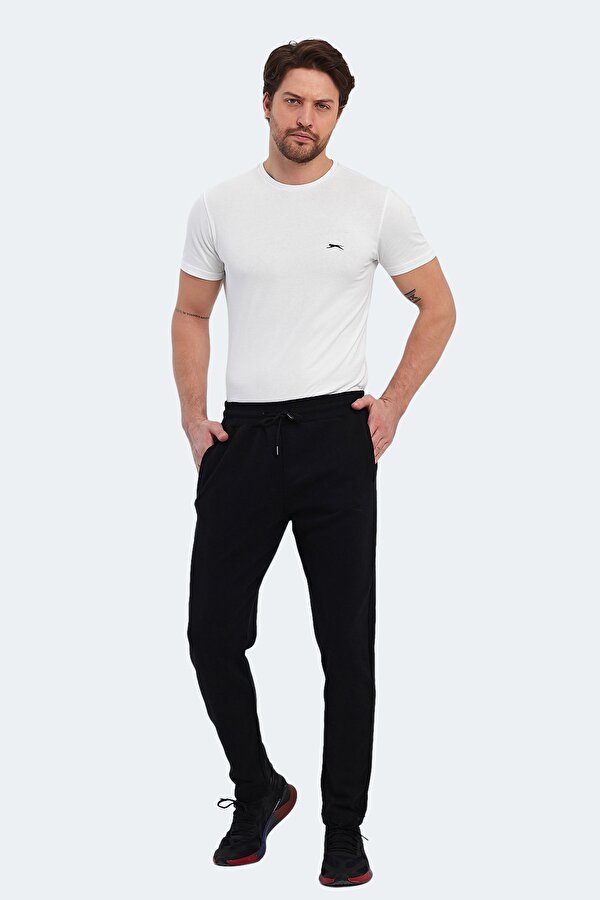 KIERON I Erkek Cepli Dar Paça Siyah Eşofman Altı