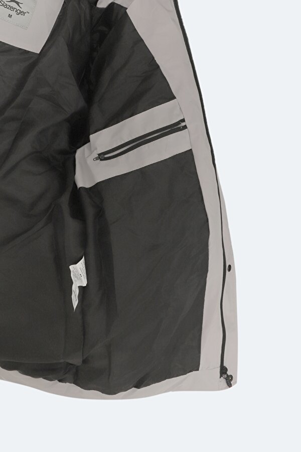 GAFAR Büyük Beden Erkek Kapüşonlu Şişme Bej Mont & Kaban