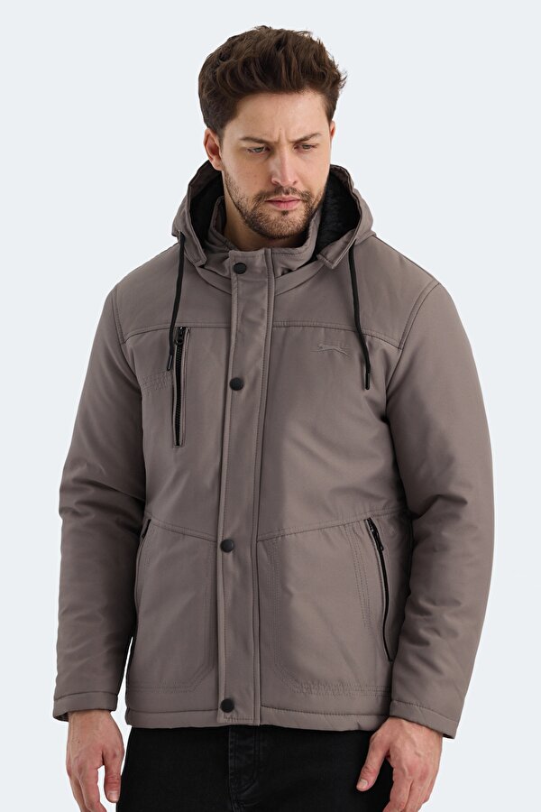 HEAVEN Erkek Kapüşonlu Bej Mont & Kaban