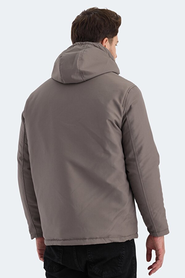 HEAVEN Erkek Kapüşonlu Bej Mont & Kaban