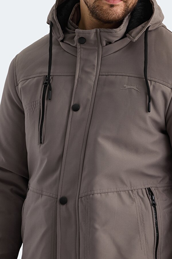 HEAVEN Erkek Kapüşonlu Bej Mont & Kaban