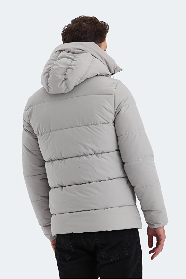 GAFAR Erkek Kapüşonlu Şişme Bej Mont & Kaban