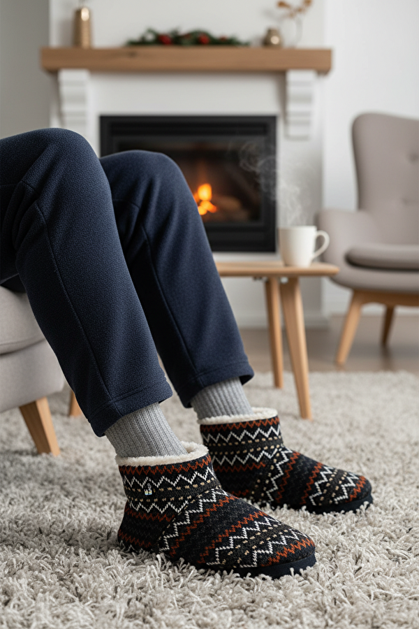 610047.M5PR Çok Renkli Erkek Panduf