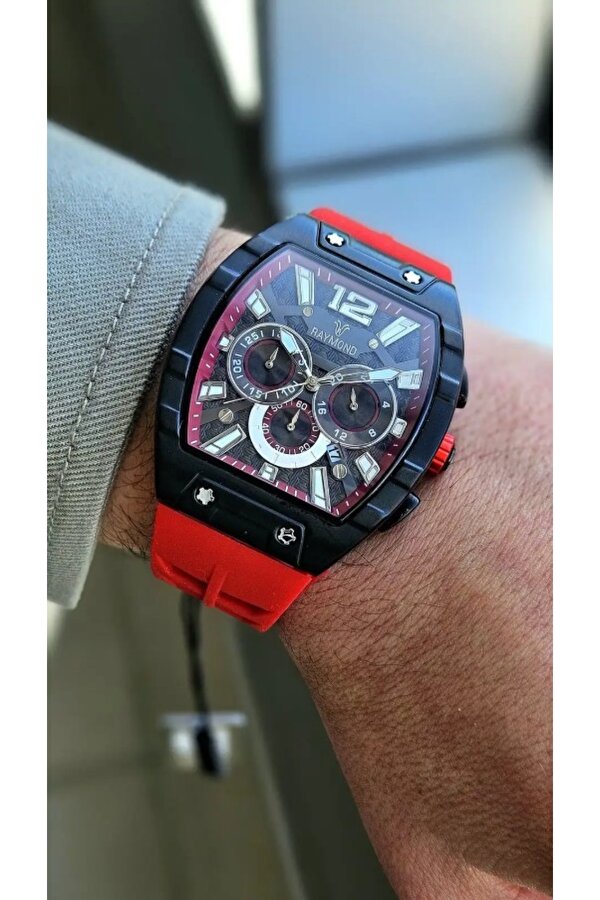 RAYMOND ERKEK KOL SAATİ RYM-83604-KIRMIZI