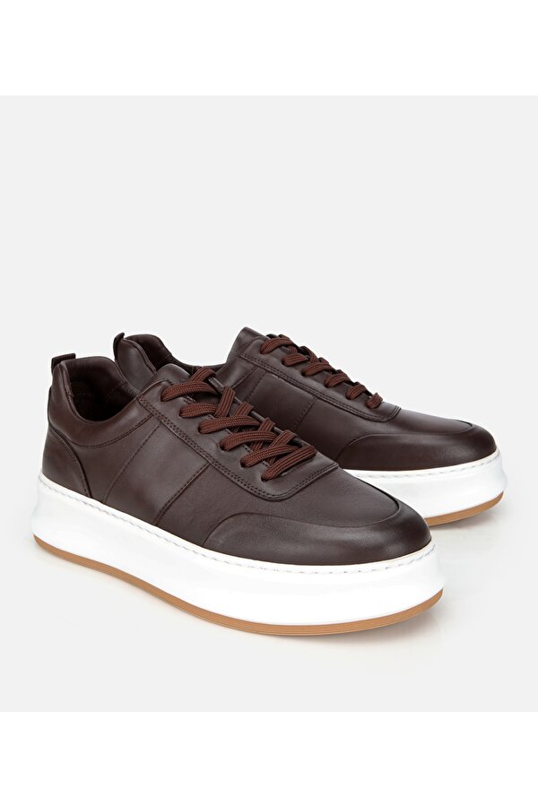 Erkek Deri Kahverengi Yumuşak Dokulu Günlük Ayakkabı