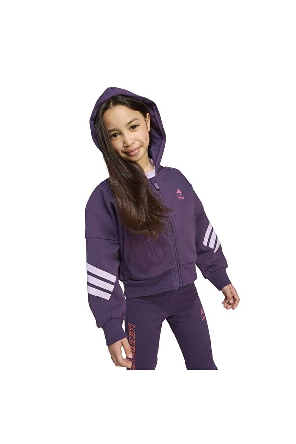 Disney Minnie Mouse Bebek Mor Kapüşonlu Ceket