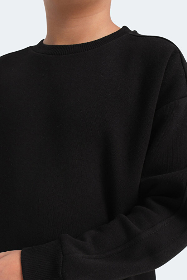 LOGAN 2 li set Unisex Çocuk  Siyah -Taş Gri Sweatshırt