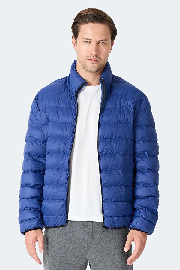 BRAUM Erkek Şişme Saks Mavi Mont & Kaban