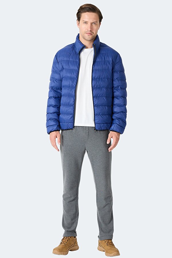 BRAUM Erkek Şişme Saks Mavi Mont & Kaban