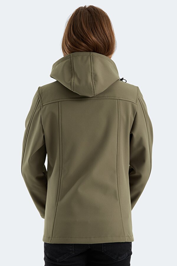 HEAT CONTROL Kadın Çıkarılabilir Kapüşonlu Haki Mont & Kaban