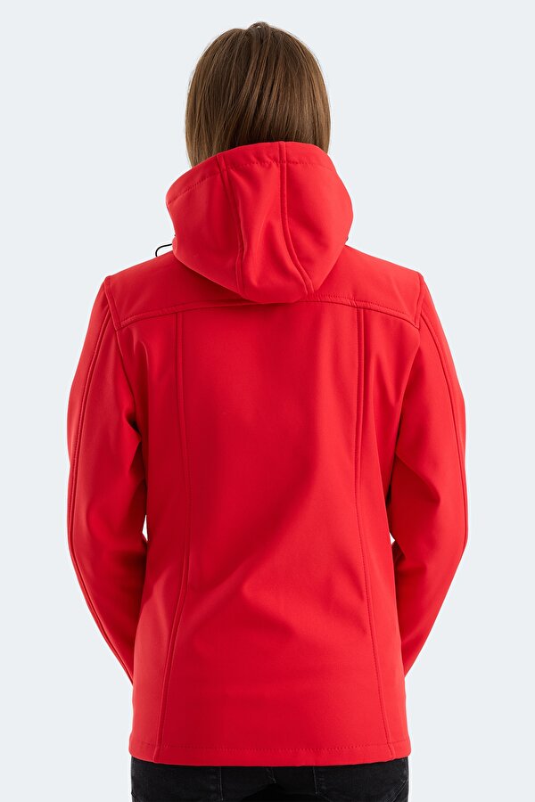 HEAT CONTROL Kadın Çıkarılabilir Kapüşonlu Kırmızı Mont & Kaban