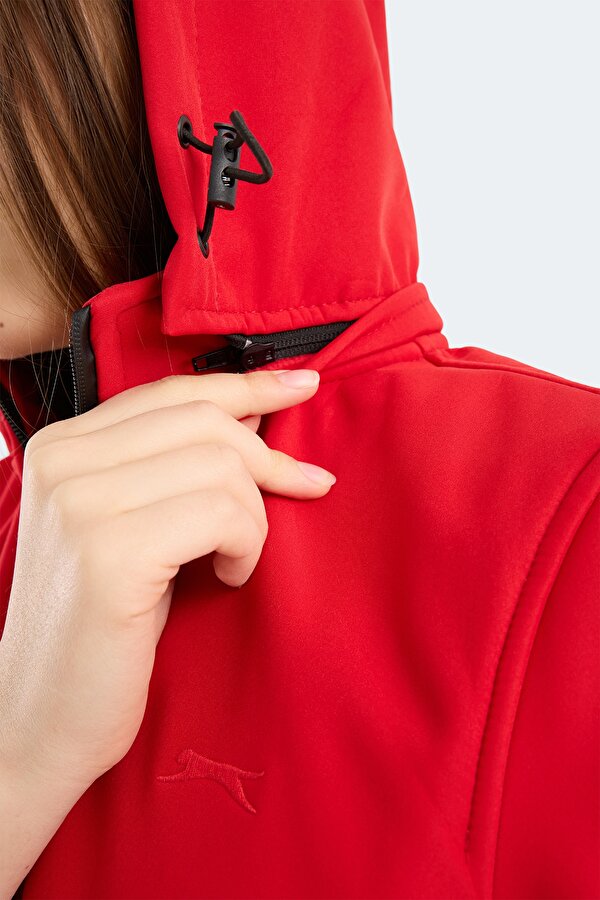 HEAT CONTROL Kadın Çıkarılabilir Kapüşonlu Kırmızı Mont & Kaban