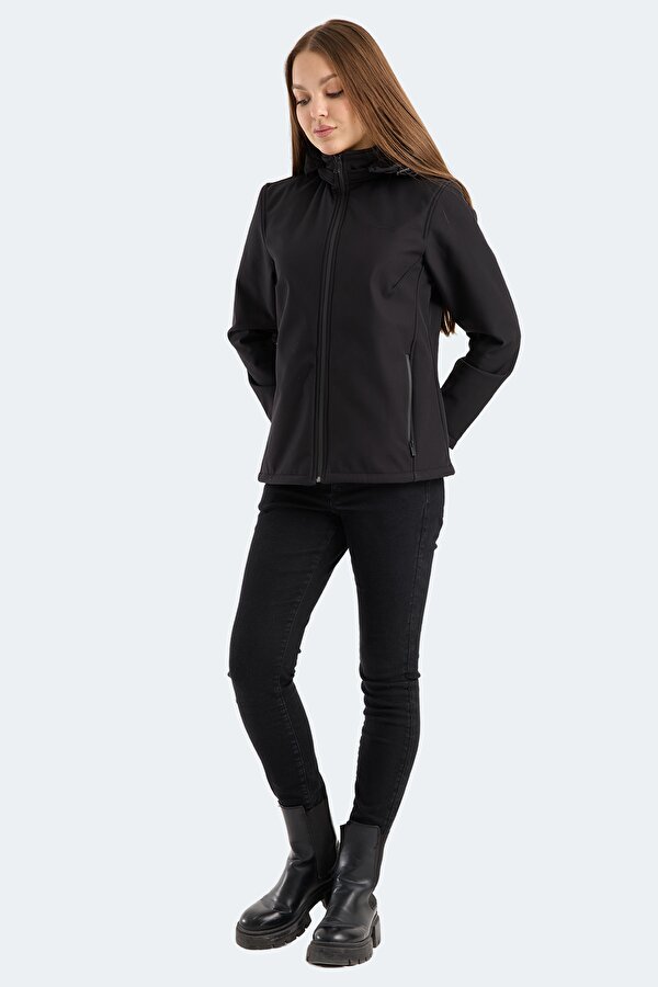 HEAT CONTROL Kadın Çıkarılabilir Kapüşonlu Siyah Mont & Kaban