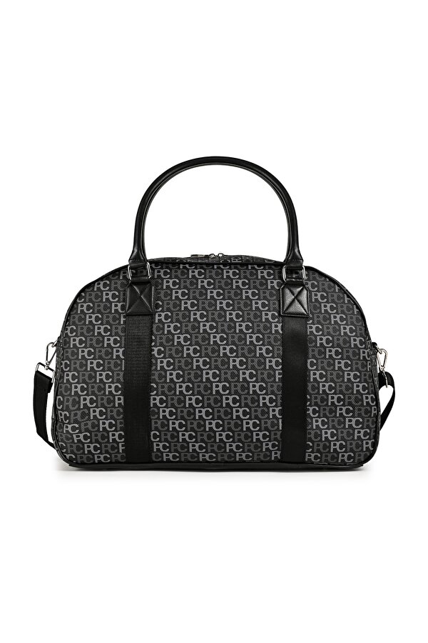 04PC001255 El Valizi Bavul Spor Çantası Valiz Seyahat Tatil Çantası ALFABE-SİYAH