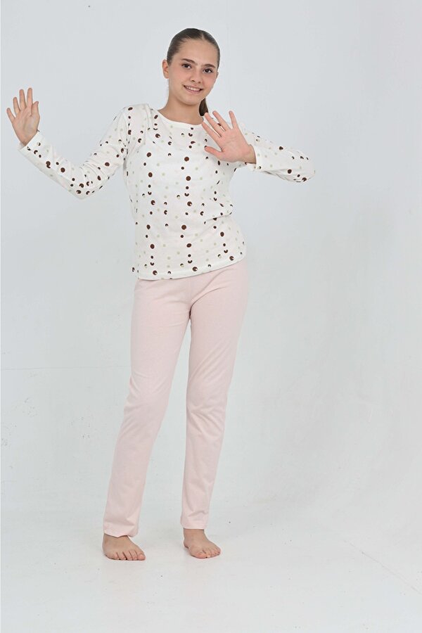 Toontoy Kız Çocuk Karma Baskılı Pijama Takım