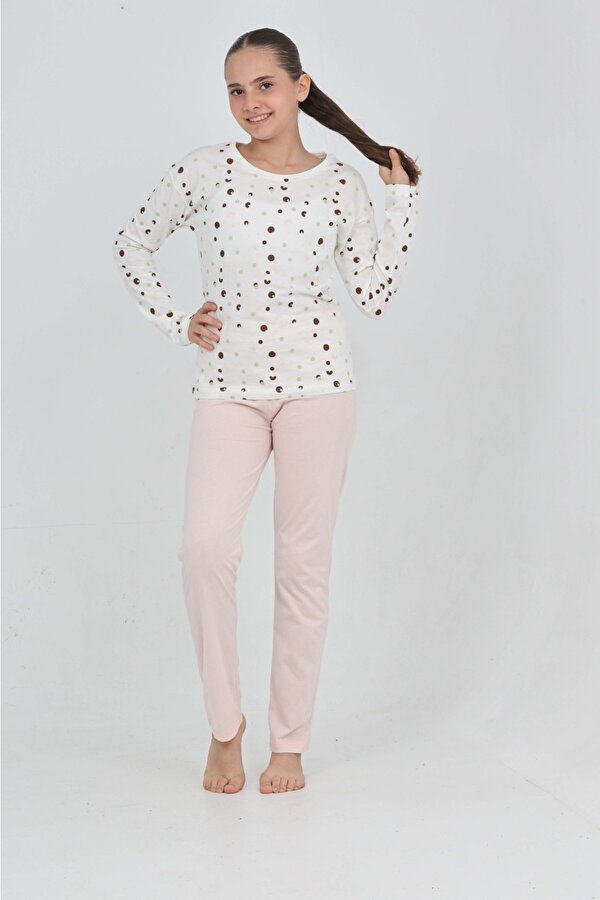 Toontoy Kız Çocuk Karma Baskılı Pijama Takım