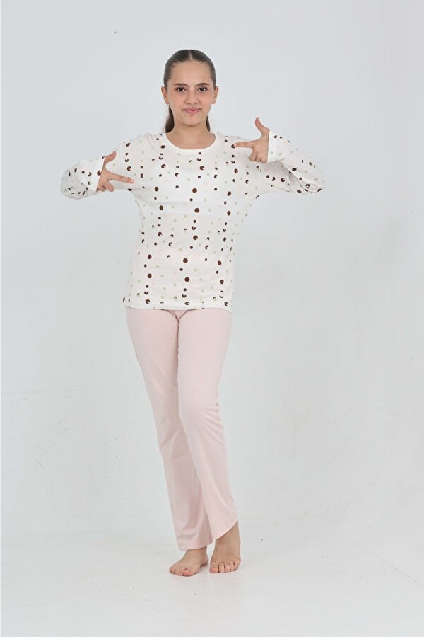 Toontoy Kız Çocuk Karma Baskılı Pijama Takım