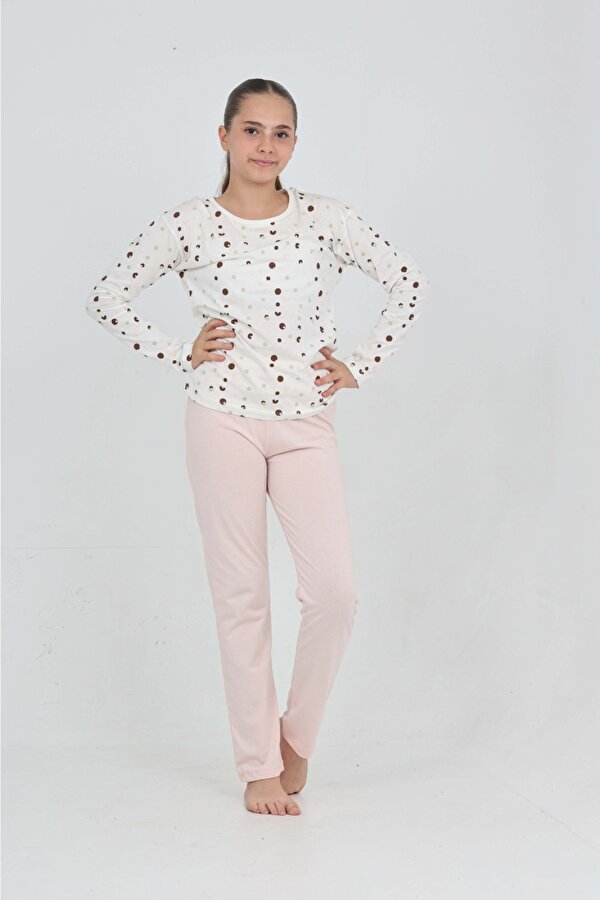 Toontoy Kız Çocuk Karma Baskılı Pijama Takım