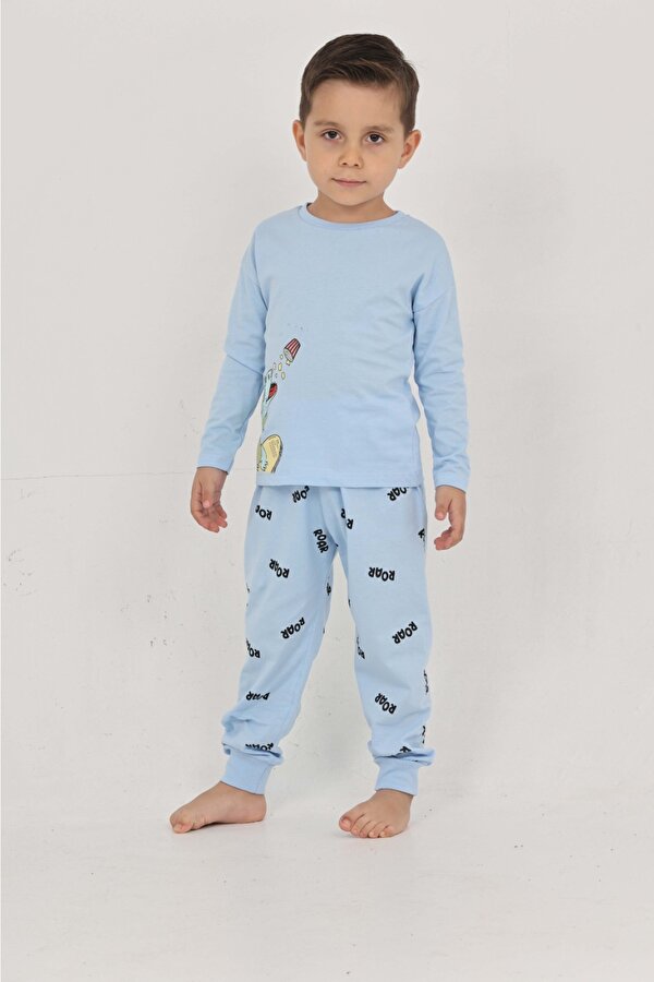 Toontoy Erkek Çocuk Roar Baskılı Pijama Takım