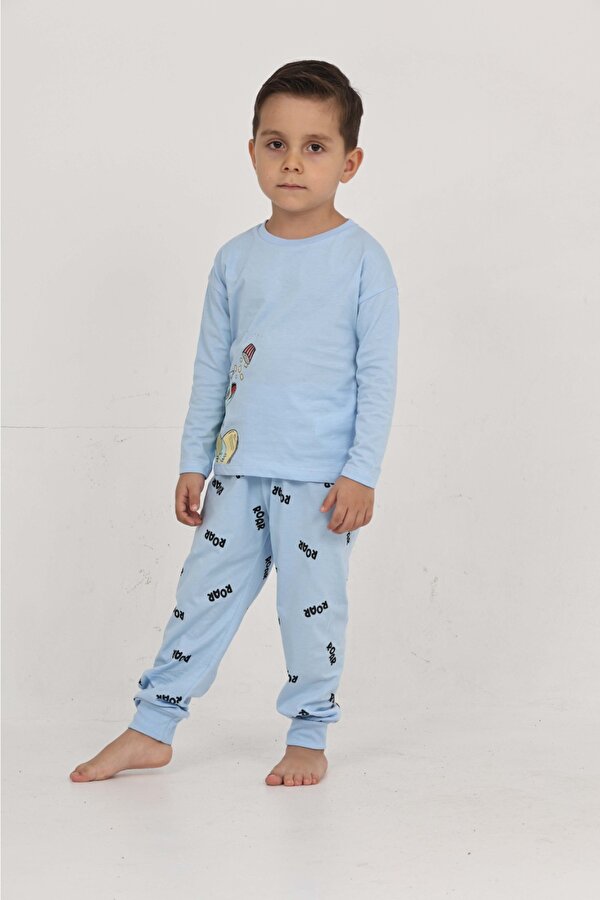 Toontoy Erkek Çocuk Roar Baskılı Pijama Takım