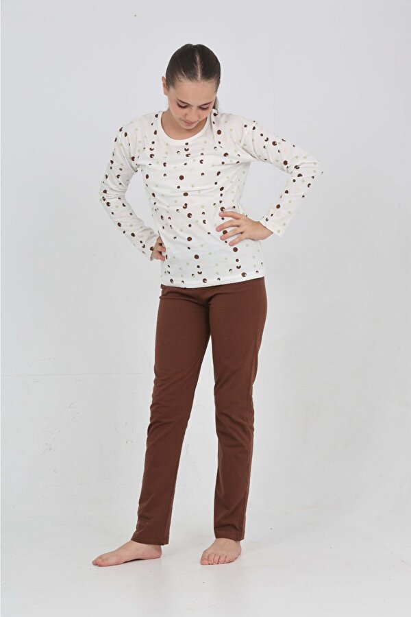 Toontoy Kız Çocuk Karma Baskılı Pijama Takım