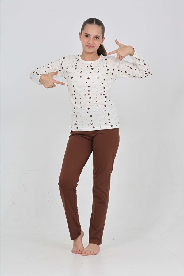 Toontoy Kız Çocuk Karma Baskılı Pijama Takım