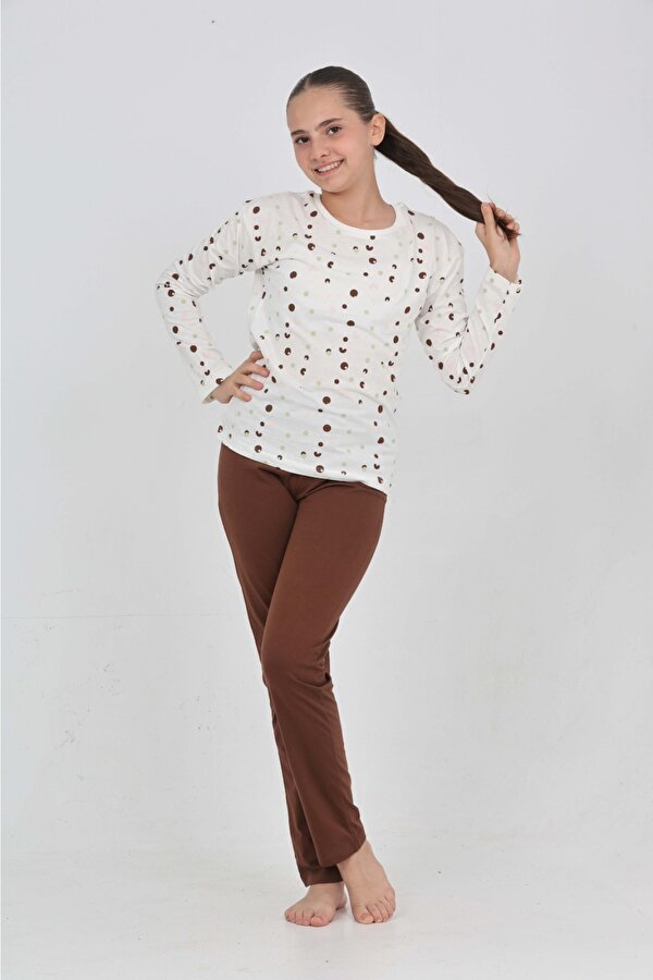 Toontoy Kız Çocuk Karma Baskılı Pijama Takım