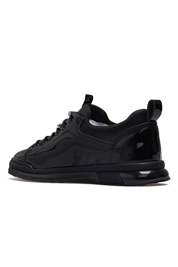 Erkek Deri Casual Günlük Ayakkabı 25k Mınsk M Siyah Rugan