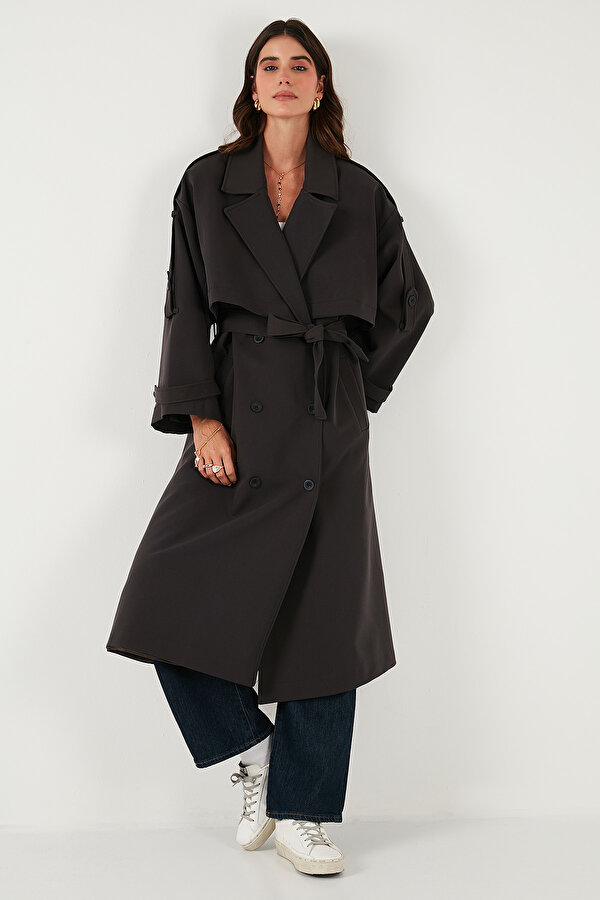 Bayan Trençkot 6839476 KOYU KAHVE